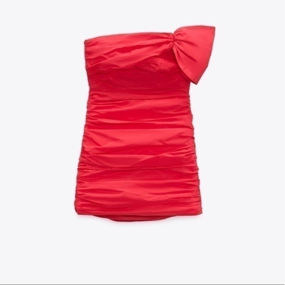 Zara NWT mini dress with bow - Picture 2 of 7